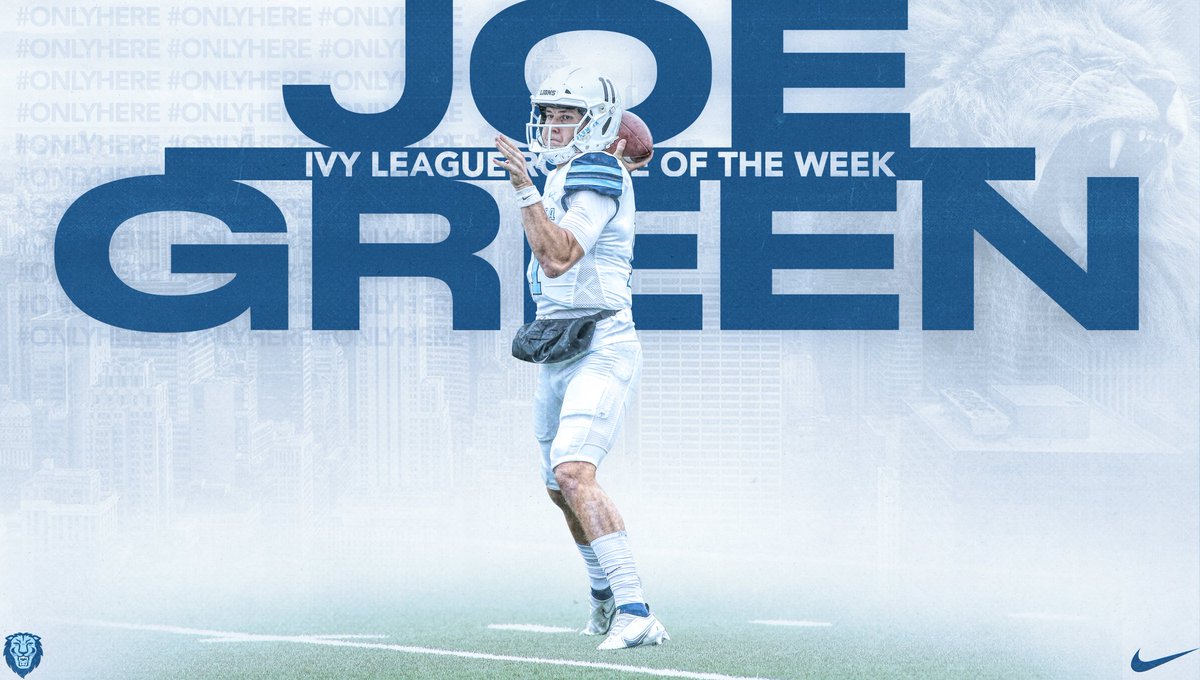 Back to back! Congratulations to Joe Green on being named Ivy League Rookie of the Week in consecutive weeks!

#CUinNYC | #OnlyHere