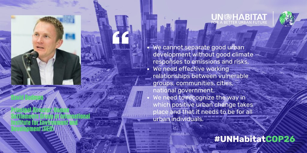 As #COP26 gets underway, <a href="/IIED/">IIED</a>’s David Dodman was vocal at #WorldCitiesDay and wants the climate summit in Glasgow to be keen on Climate Adaptation for the Most Vulnerable People.