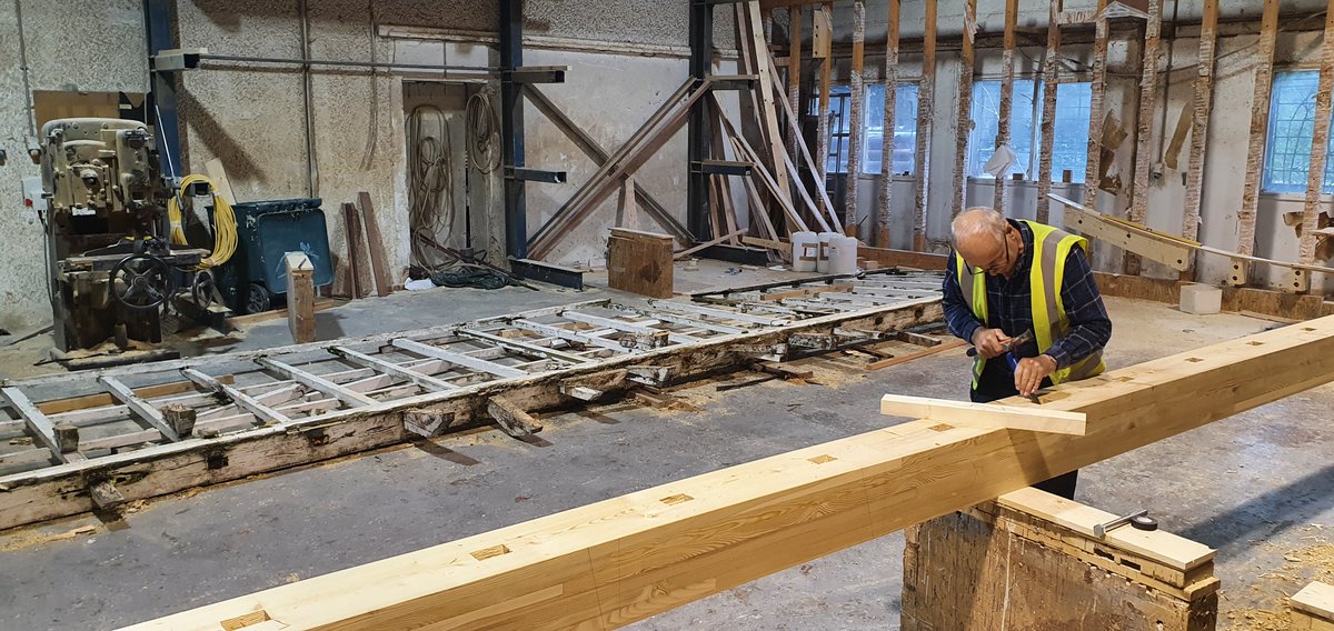 Helping to restore Ireland’s largest working windmill, Blennerville Windmill was built in the 19th century.  New Larch sails being worked on with traditional tools and experienced tradesmen #buildwithwood #lovetimber