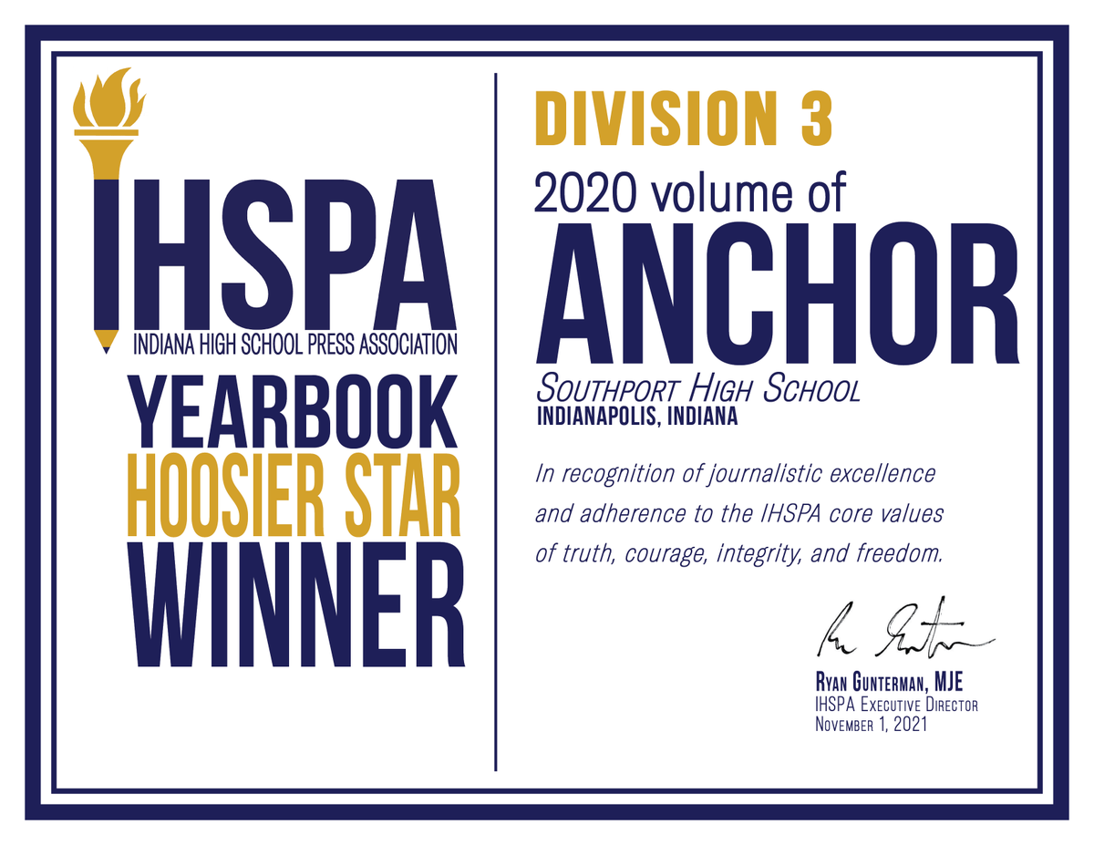 IHSPAnews's tweet photo. The next winner of the division 3 Hoosier Star is:

Anchor yearbook (@Anchor_SHS) from Southport HS (@SHS_Cardinals @PerryTwpSchools)

CONGRATULATIONS! https://t.co/9fiKud9ALX