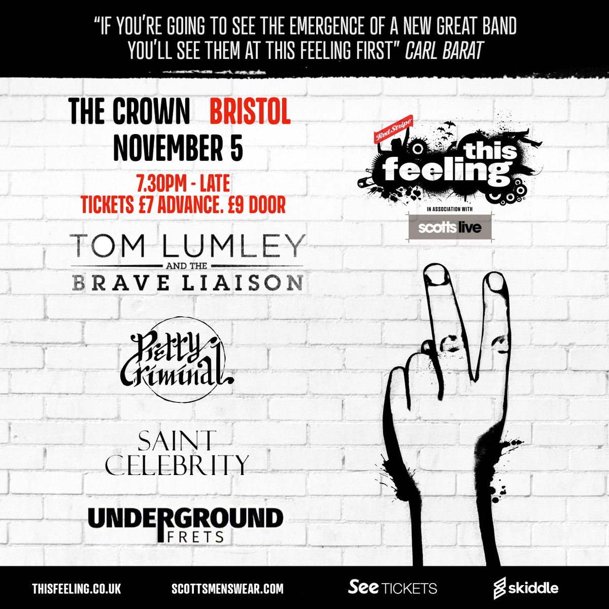 This_Feeling's tweet photo. coming up this week: Friday

Bristol The Crown w/ @TomLumleyMusic @PCriminalBand @UndergroundFret &amp; Saint Celebrity

https://t.co/UMfjrqjwhU https://t.co/7CfdPfoS2l