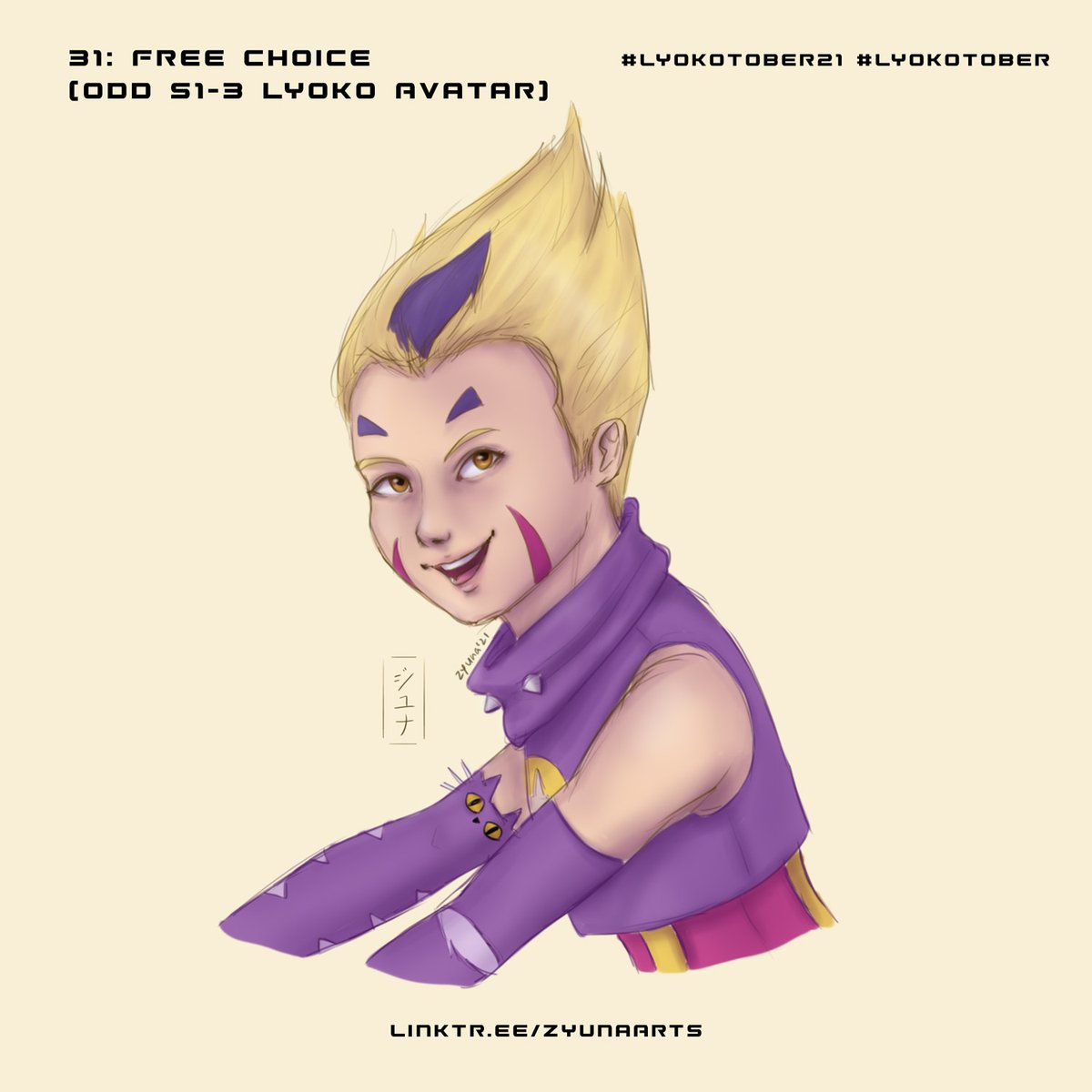ZyunaArts's tweet photo. 31: Free Choice #Lyokotober #Lyokotober2021
Wasn't happy with day 29 so I redrew Odd, but in his S1-3 avatar + bonus colours! Tweaked his face a bit in the coloured version.
#zyunaarts #CodeLyoko #OddDellaRobbia #codelyokoodd #oddcodelyoko https://t.co/eD5nZn0mbO