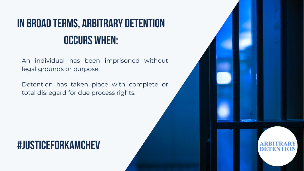 In many cases of #arbitrarydetention individuals are detained &amp; there is no basis for their detention.
#JordanKamchev has been held in Skopje Prison since 14 March '21. Kamchev &amp; his lawyers maintain that this detention violates European &amp; #NorthMacedonian law.
#JusticeForKamchev
