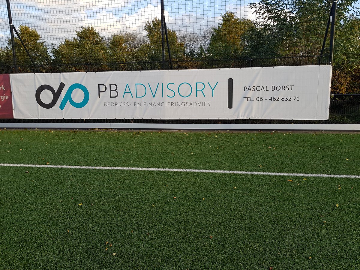 Welkom nieuwe Brons sponsor <a href="/PBAdvisory/">PBAdvisory</a> ( Pascal Borst) met een prachtig meshdoek achter het doel van veld 2 bij <a href="/vvwvf/">WVF</a> 

#samenmakenwijdeclub