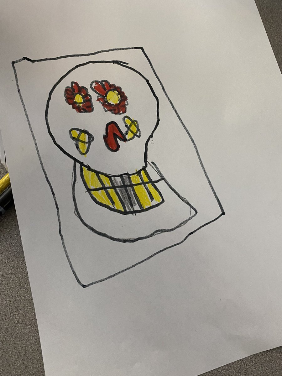 MsHaylieGuzman's tweet photo. Spent a little of our morning learning about #DiaDeMuertos   ! We loved making connections to Pixar’s Coco and drawing the ways they celebrate! https://t.co/RX2NSXJgUg