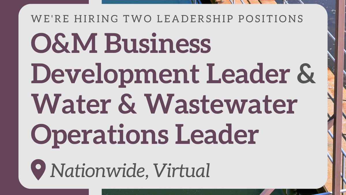 woodardcurran's tweet photo. Apply today!

🔹 Operations &amp; Management Business Development Leader: https://t.co/OtDEJWY2IM

🔹 Water and Wastewater Operations Leader: https://t.co/D8yFG4uEib

#WCjobs #WorkForWater #OperationsLeader #BusinessDevelopment #OperationsManagement https://t.co/du5qYvKL1K