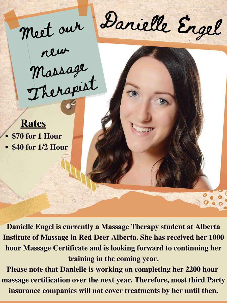 famfirstchiro's tweet photo. Meet Danielle ! #reddeerchiropractor#bringthekids#spinehealth#backpain#Dr.JoelleJohnson#Dr.StephenKelly#Dr.EltonClemence https://t.co/6ZzsmBwf1w
