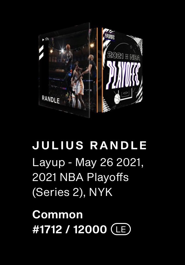__redclay's tweet photo. Giveaway!

⭐️Julius Randle playoff moment #1712/12k ⭐️Archive Starbury #548

To enter:

🏀RT
🏀Follow Me 
🏀Reply w TS username below

Randle winner drawn tn before NYK game, Starbury winner @ halftime! GL &amp; welcome to the Mecca of hoops! See you @ TS Takeover 🥳 #NBATopShotThis https://t.co/7AWfKnRia1