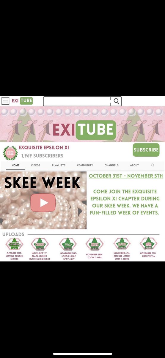 Come join the ladies of Epsilon XI Chapter for their Skee Week! Their having a week full of events, don’t miss it . TODAY is their Black- Owned Business Highlight , look out for what they’ll be sharing on their Instagram