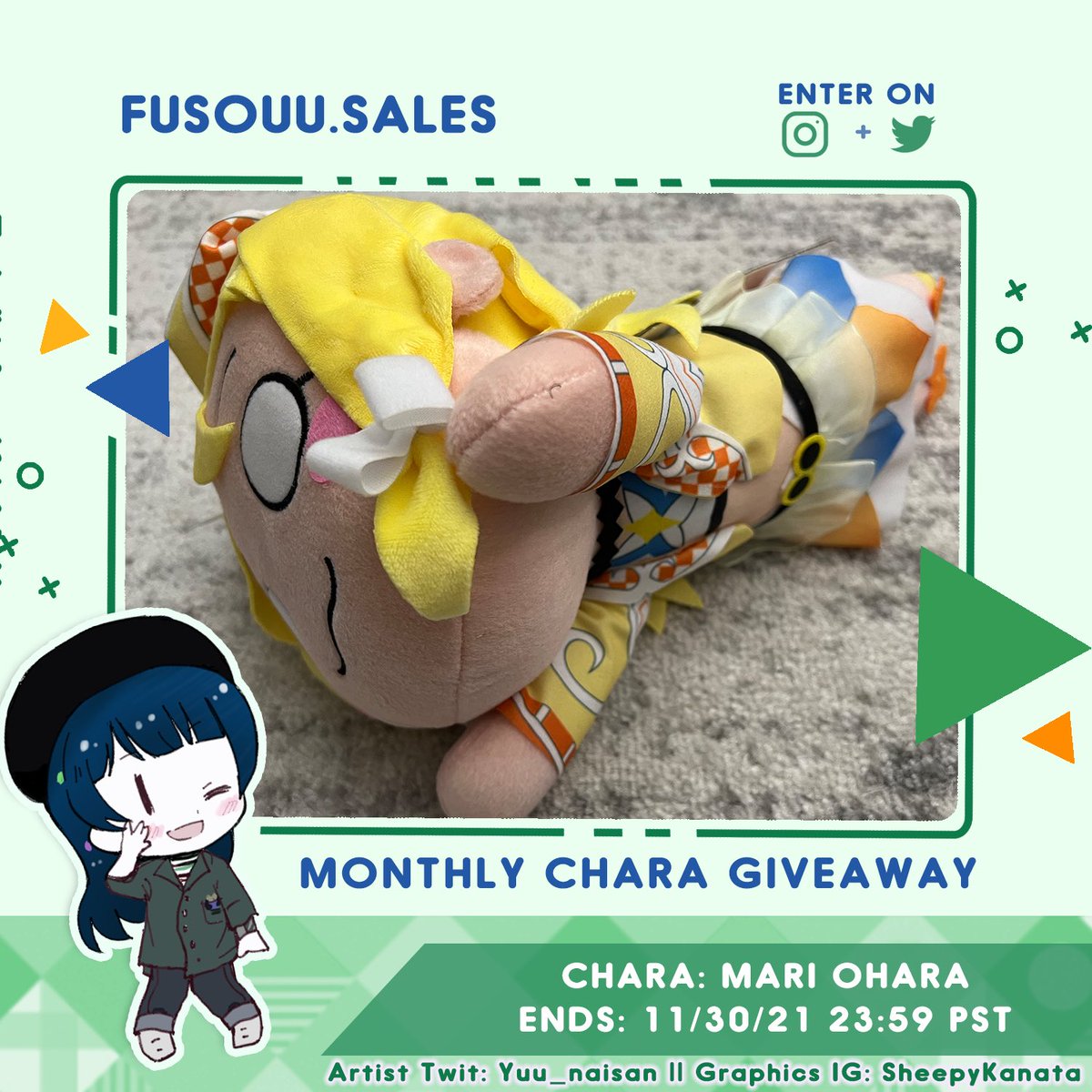 fusouusales's tweet image. 🌟 Monthly Giveaway 🌟
✨ Mari Ohara Mitaken Horizon 30cm Nesoberi ✨ 
How to enter:
⭐Follow @fusouusales &amp;amp; @fusouu
⭐RT this post (No QRT)
⭐International
⭐Additional entries on Instagram!
#lovelive #Aqours #小原鞠莉