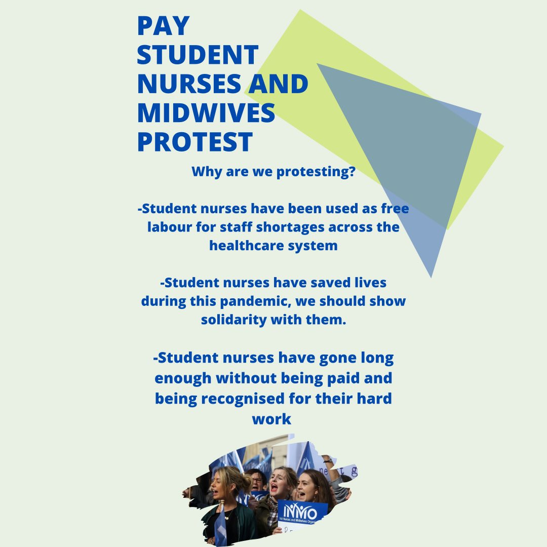UCCSU's tweet photo. UCCSU want you to attend the #PayStudentNurses Protest tomorrow outside the Dáil.
Buses will leave WGB at 8.30am tomorrow tickets are here: https://t.co/QK1jJcs1O2 https://t.co/5TkQwEVb7I