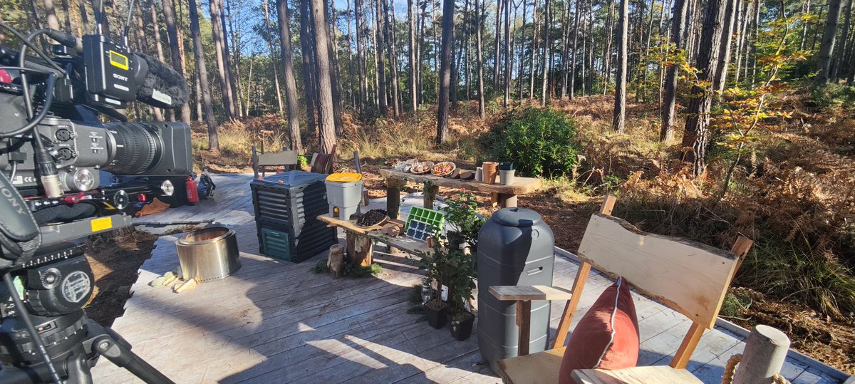 A beautiful morning in the TM Forest today with Alice Beer &amp; Daisy Payne tree planting &amp; eco friendly gardening.