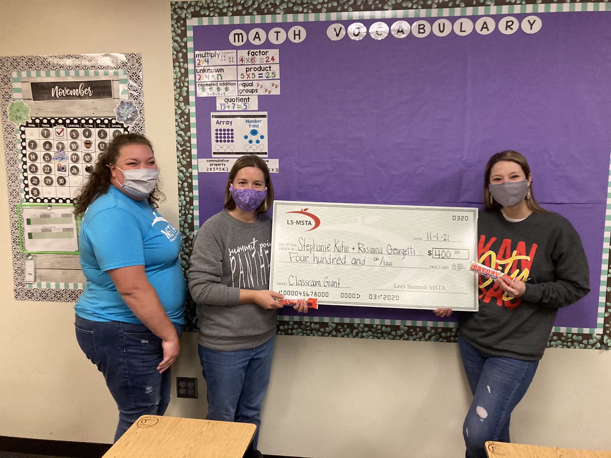 ChereSwearingen's tweet image. Some fabulous things happening at #SPE! MSTA presented to grant winners. 

Exciting morning for @wonderkids2014, Mrs.Kuhn, and Mrs.Georgetti