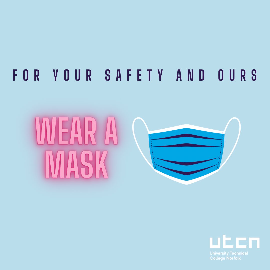 UTCNorfolk's tweet photo. We are requesting all students to complete a negative lateral flow test today before arriving back to school tomorrow.
Following a rise in COVID-19 cases and advice from Public Health England, masks will be required in communal areas.
We look forward to welcoming back students! https://t.co/ouCccpLn9B