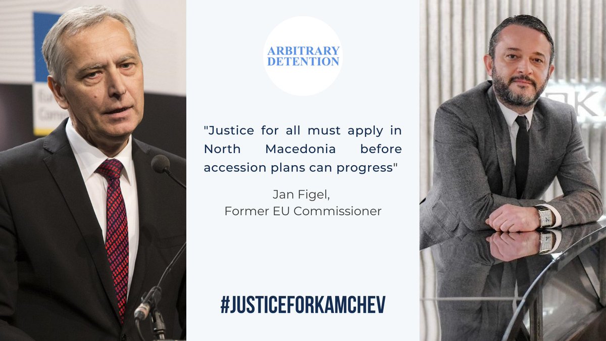 “States such as #NorthMacedonia must be held accountable for the commitments they have made” – former EU Commissioner <a href="/janfigel/">Jan Figel</a> has called on the Government of North Macedonia to end the #arbitrarydetention of Jordan Kamchev eureporter.co/world/macedoni… 
#JusticeForKamchev <a href="/eureporter/">EU Reporter</a>