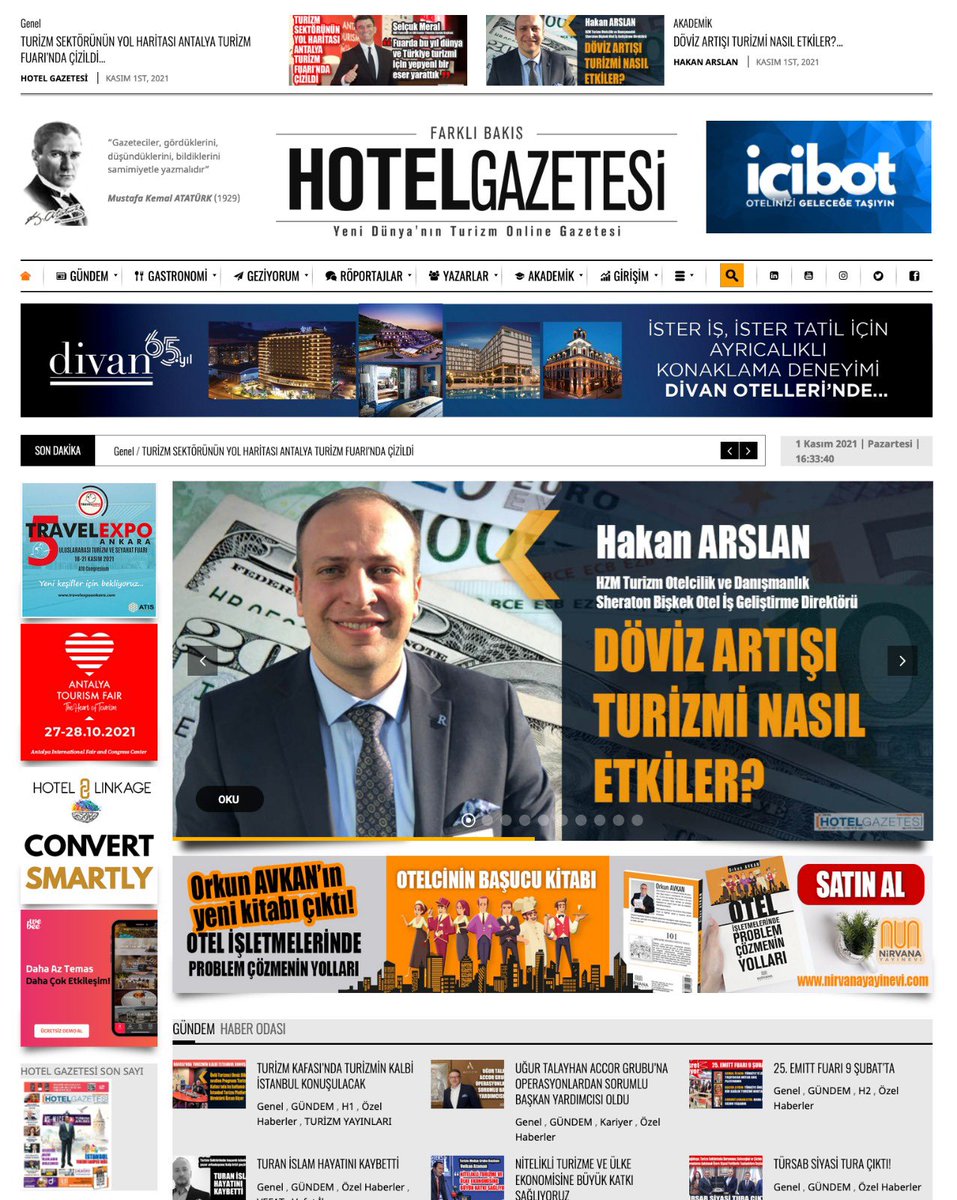 Bu haftaki yazımda Döviz artışının sektör üzerinde yarattığı olumlu ve olumsuz etkileri üzerine değerlendirmelerde bulundum, keyifle okumanız dileğiyle 

otelgazetesi.com/2021/11/01/dov…

#currencyeffectfortourism #hotelgazetesi #hakanarslan #hzmturizm #sheratonbishkek