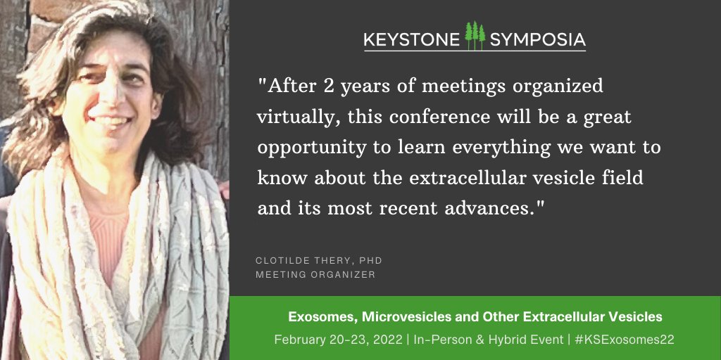 Explore #Exosomes #Microvesicles &amp; #ExtracellularVescicles at February <a href="/KeystoneSymp/">Keystone Symposia</a> in Santa Fe!

Scholarship apps due NOV 9
Abstracts for short talk selection due NOV 15

With <a href="/hillandy/">Andy Hill</a> <a href="/SusmitaSahooPhD/">Susmita Sahoo</a> <a href="/KennethWWitwer/">Kenneth W Witwer (he/him)</a> <a href="/Barr_lab/">Maureen Barr</a> <a href="/EstherNolteHoen/">Esther Nolte-'t Hoen</a> &amp; more.

keystonesymposia.org/KS/Online/Even…