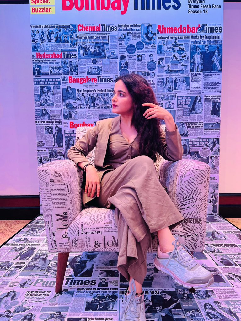 At the #BombayTimesFreshFace2021 event today. It was an amazing feeling to attend such a vibrant event to see the such amazing people showcasing their talent, interviewing the judges and winners…And being on ground covering the overall event! :)