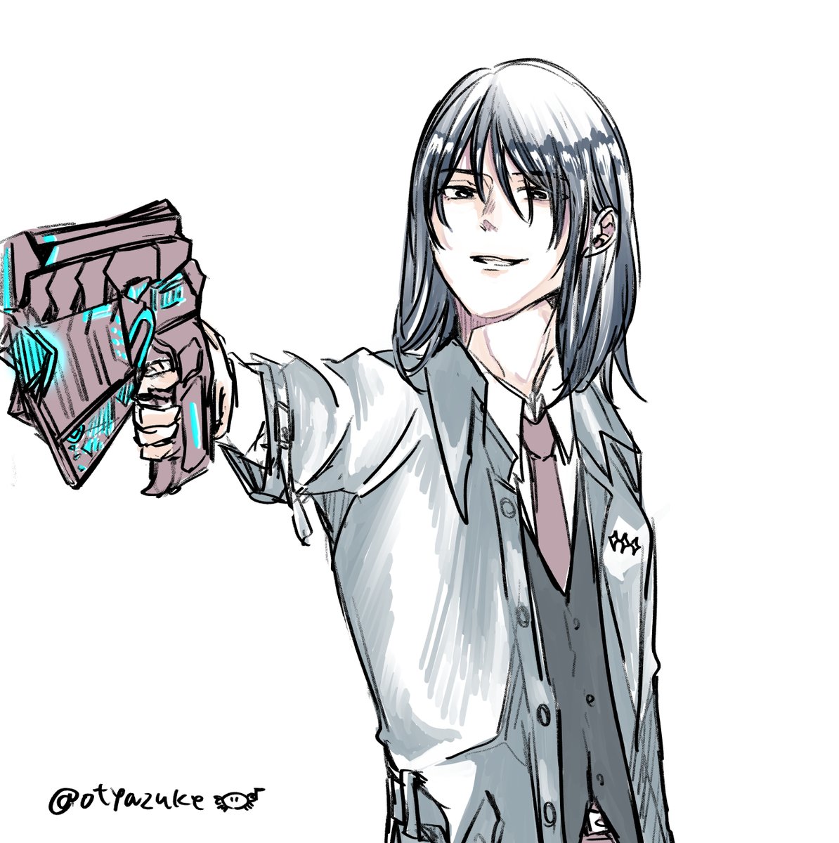 「オベぐだ♂さいこぱすパロ走り書き…藤丸が監視官でおべが執行官です 」|よその子のイラスト