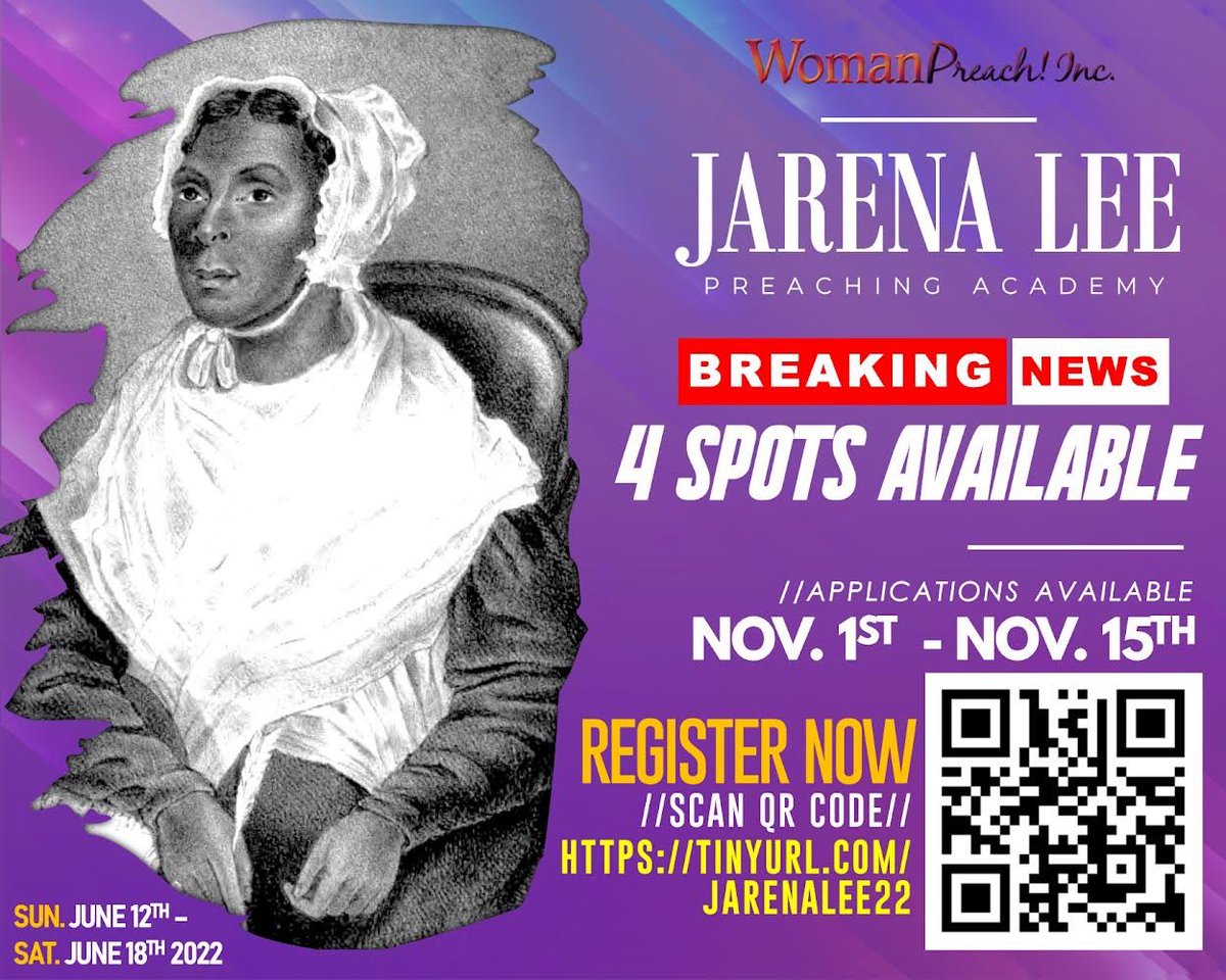 BREAKING NEWS‼️ Our Jarena Lee 2020 participants have been patiently waiting to attend #JPLA2020. We had to postpone due to the pandemic but JPLA is BACK - summer 2022. We will be honoring the 2020 cohort by keeping them in the class BUT 4 spots have just become available.