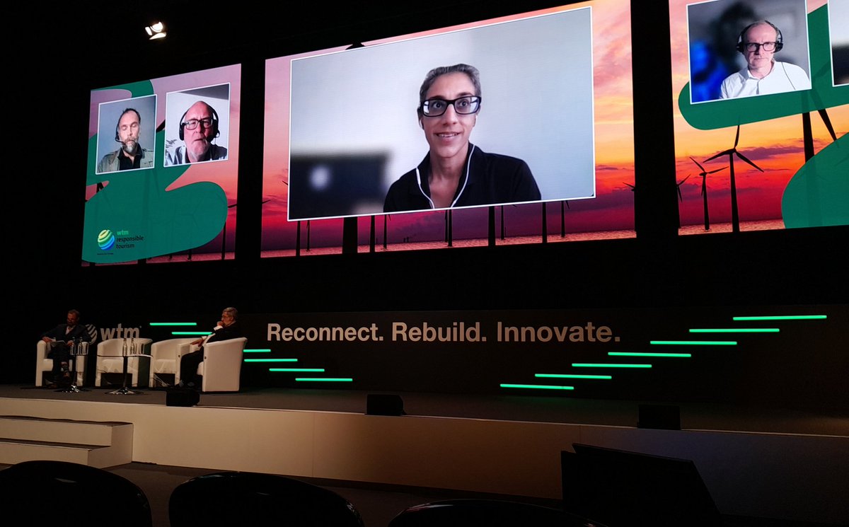 JaumeVLC's tweet photo. Here we are, ready to take the floor to share our destination initiatives to take action in climate change, to learn ang get inspiration from our worldwide colleagues at #WTMRT . Thinking global, acting local. @Valenciaturismo @GlobalOmnium @GSTC_ @FundVisitVal @1PlanetTourism https://t.co/FMSlcNBIeN