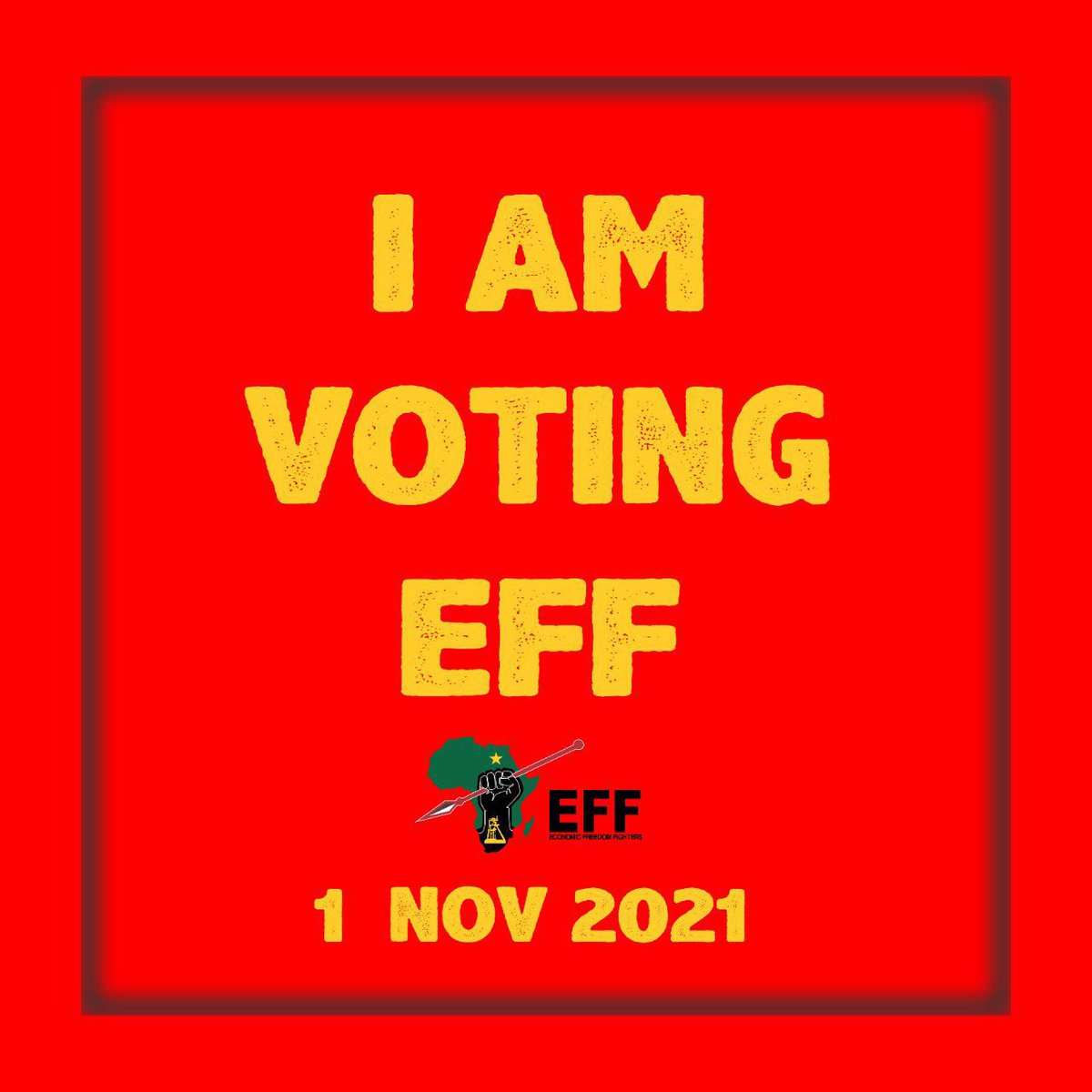 Julius_S_Malema's tweet photo. I trust you fighters and all ground forces, last push. Let's get all young people out to got and #VoteEFF.  We are left with 2 hours plus, vote for #LandAndJobsManje. Fighters Attack! #Ayikhale https://t.co/jQG8pIWas4