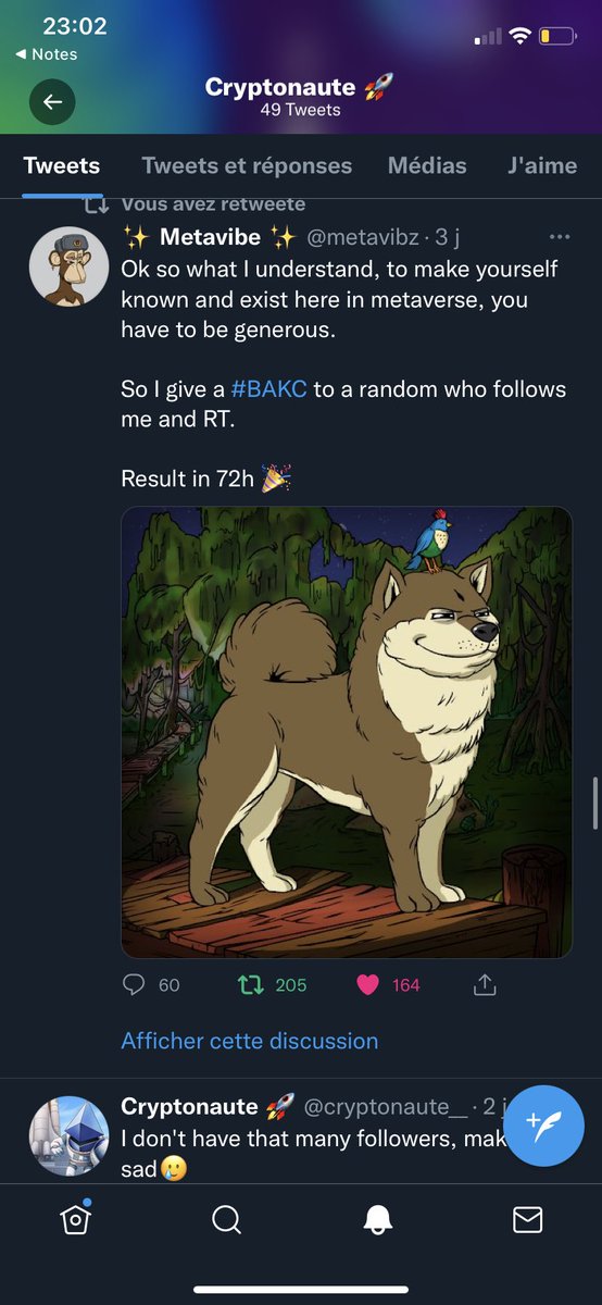 cryptonaute__'s tweet photo. @GenSSSOne @fedesc @metavibz @MadeIn16Bit @cryptonaute_ Can't you just be happy for someone who won after at least 100 contests... https://t.co/pz58039Ytj