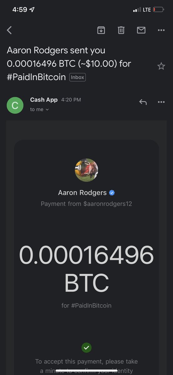 Alexis__Ocasio's tweet photo. @AaronRodgers12 @CashApp Tooo cool!!! Thank you!! https://t.co/fC0z9qNDvr