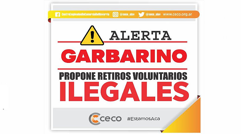 cdnolavarria's tweet photo. 📌El @ceco_olav denunció que Garbarino “presiona a sus trabajadores con una propuesta de retiro voluntario ilegal”

Se trata de la firma de electrodomésticos que cerró la sucursal de nuestra ciudad el pasado mes de junio.

https://t.co/lfnl7R3QMs https://t.co/beC6EtdOLz