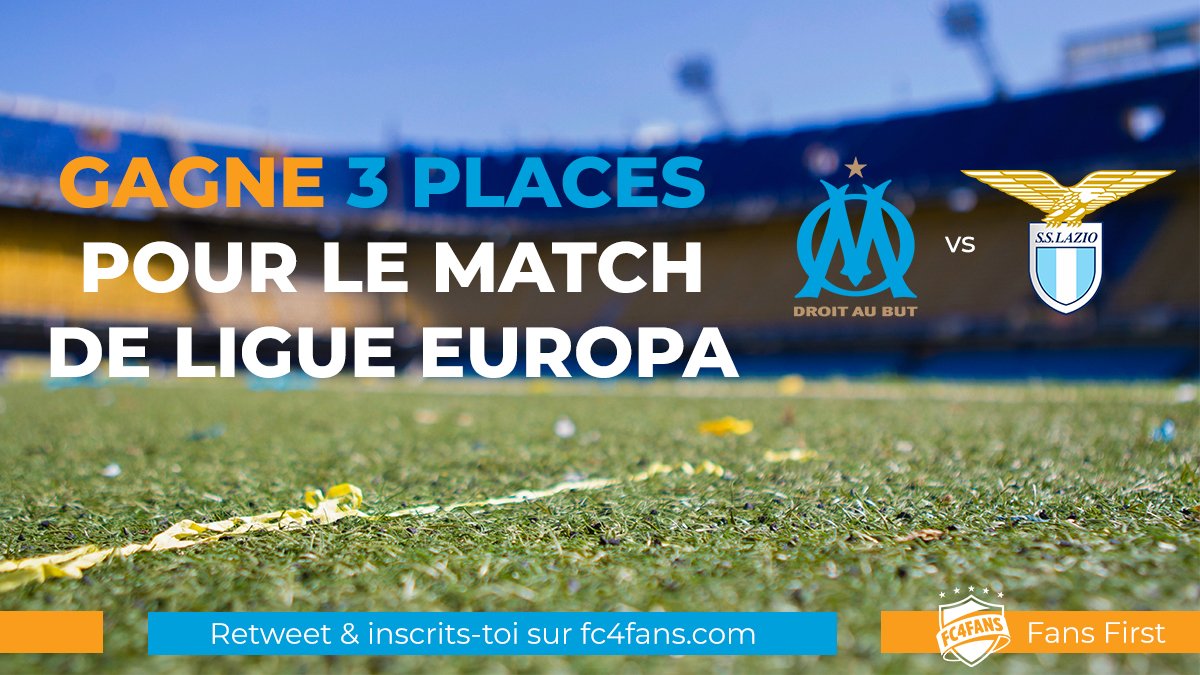 Fc4fans_fr's tweet photo. 🚨Jeu Concours #OM vs #Lazio 🚨

@Fc4fans_Fr + @VirageD s'associent pour vous faire gagner 3 places en Jean Bouin Travée L (virage nord replacé) #OMLazio 

Pour Participer: 

Follow @Fc4fans_fr + @VirageD 

🔁RT + Mentionnes 1 pote en commentaire 

🍀Bonne chance https://t.co/LWdszBNvJW
