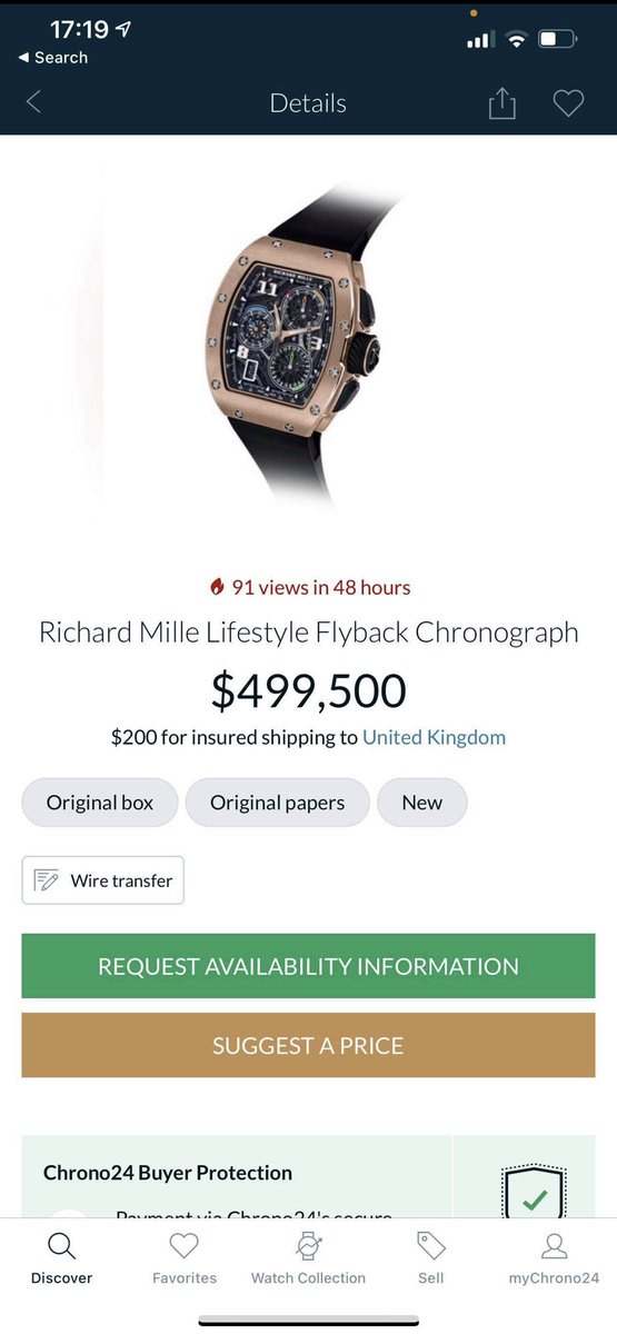 If anyone has/knows someone with RM-72 I’m Interested to pick one up ASAP. 

Can pay 450k$/325k£ 

Pls DM/let me know (cash rdy)