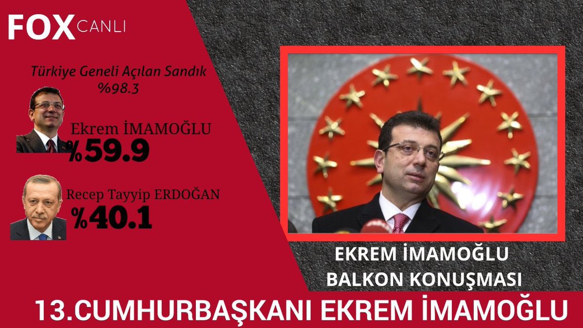 ilhangunes58's tweet photo. #BalkondaGörüşürüz 13.Cumhurbaşkanı Ekrem imamoğlu Olacak diyenler .👏 https://t.co/yr2Ajd3gDR