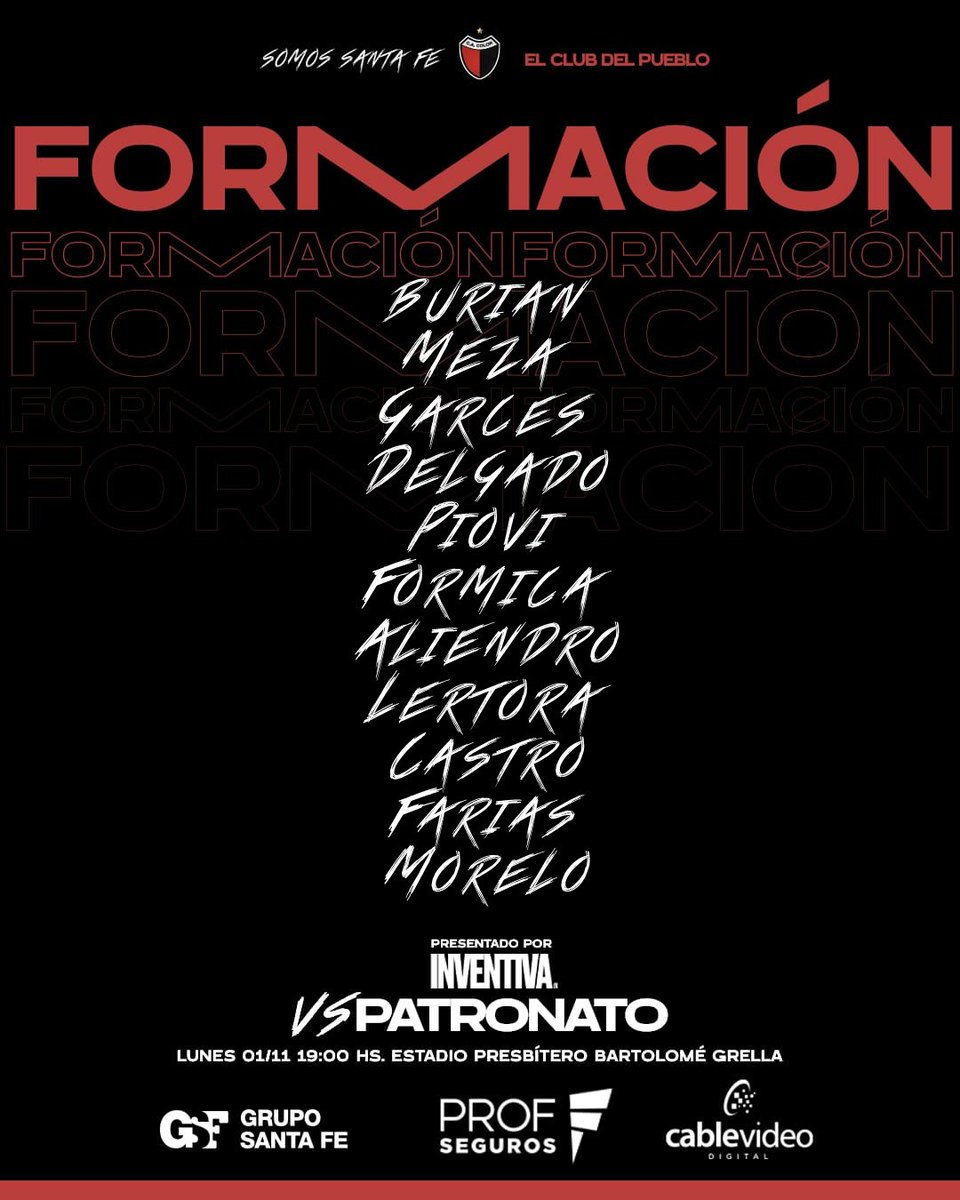 ColonOficial's tweet photo. 📋 Estos son los 11 jugadores elegidos por Eduardo Domínguez para visitar a @ClubPatronatoOf
Además en el banco estarán: Chicco, Mura, Bianchi, Gallardo, Goez, Moschion, Pierotti, Ferreira, Beltran y Leguizamón.

#VamosColón ⭐❤️🖤
#ElClubDelPueblo ❤🖤 https://t.co/HFNV1YcyYJ