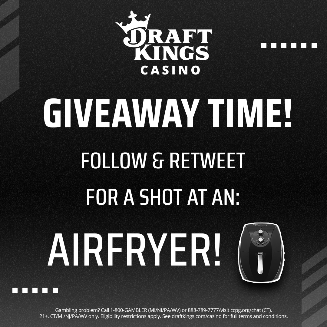 DKCasino's tweet image. 🚨GIVEAWAY TIME 🚨

We're giving away TEN air fryers, simply:
1. Follow @DKCasino. 
2. Retweet this tweet.

Terms &amp;amp; Conditions Apply (Ends 11/4): bit.ly/3GHhzhL