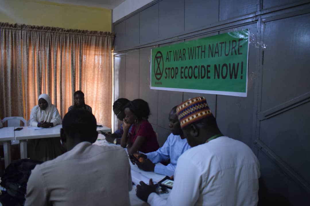 Media parley held by Extinction Rebellion Kaduna to mark the beginning of COP26 focusing on Nature and Biodiversity: At war with Nature, Stop Ecocide now!