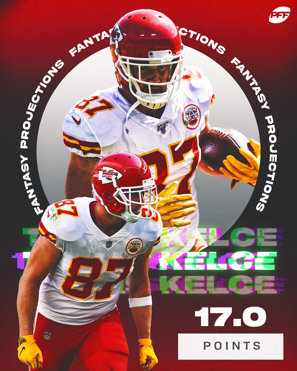 PFF_Fantasy's tweet photo. Hit the 🔁 button if Travis Kelce is going to get you that W tonight https://t.co/97ymsi1vG8