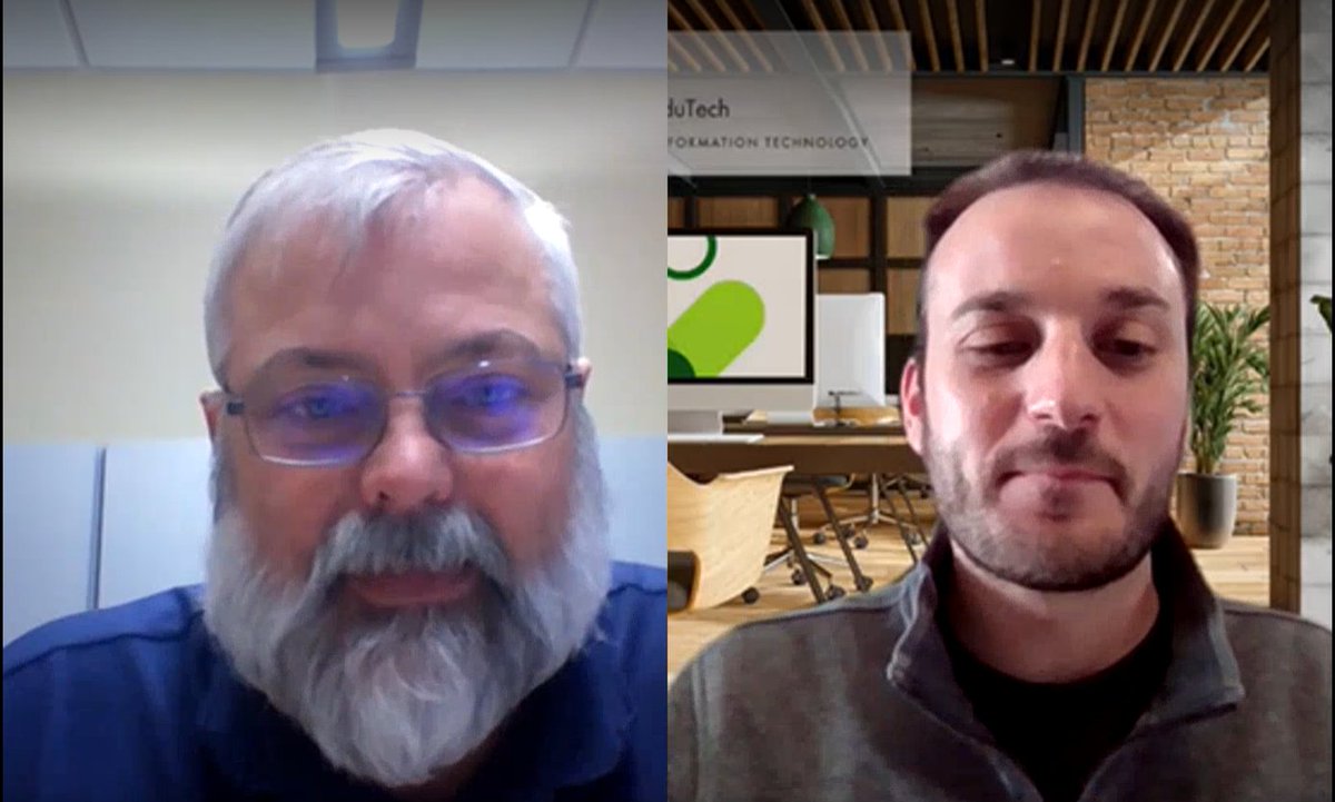 DCN_ND's tweet photo. Today our IP/Ethernet Engineer Tim was a guest of @EduTechND #AskMEND (Mentors &amp; Experts). He talked about his job &amp; the importance of always learning. He also answered some questions including what classes high school students should take (spoiler alert: math and English!). https://t.co/y2pnxb1ZD7