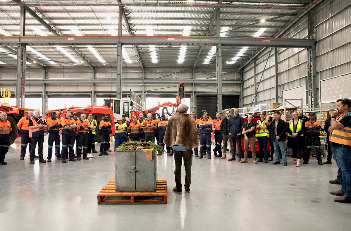 Sandvik_Mining's tweet photo. Last week, we held a Smoking Ceremony, led by Prof. Simon Forrest, to officially open our new Perth (Boorloo) workshop in Australia. The workshop stands on the land of the Whadjuk People of the Noongar Nation. https://t.co/ar3PMtZFfD