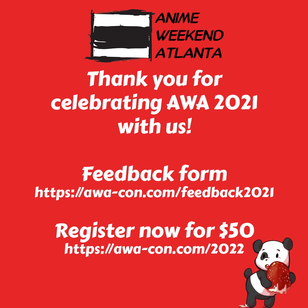 Anime Weekend Atlanta 2022  Eventeny
