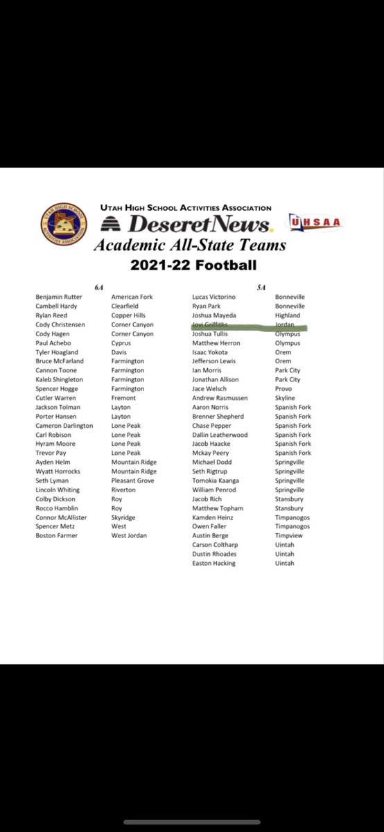 JoviGriffiths's tweet photo. Academic All-State ✅ https://t.co/5wzcWWHxwA