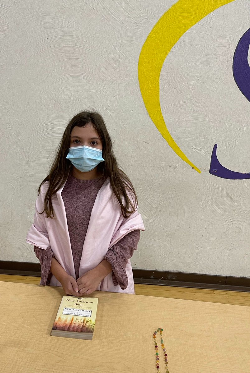 SJVCatholic's tweet photo. SJV HONORS THE SAINTS at our annual Saints Wax Museum.  St. John Vianney was among the saints who visited to share their life stories.  In this All Saints Day tradition, 5th graders teach about the saints and we all pray and serve to call forth the saint within. #SHINEbrighter https://t.co/3TOaX2h1me