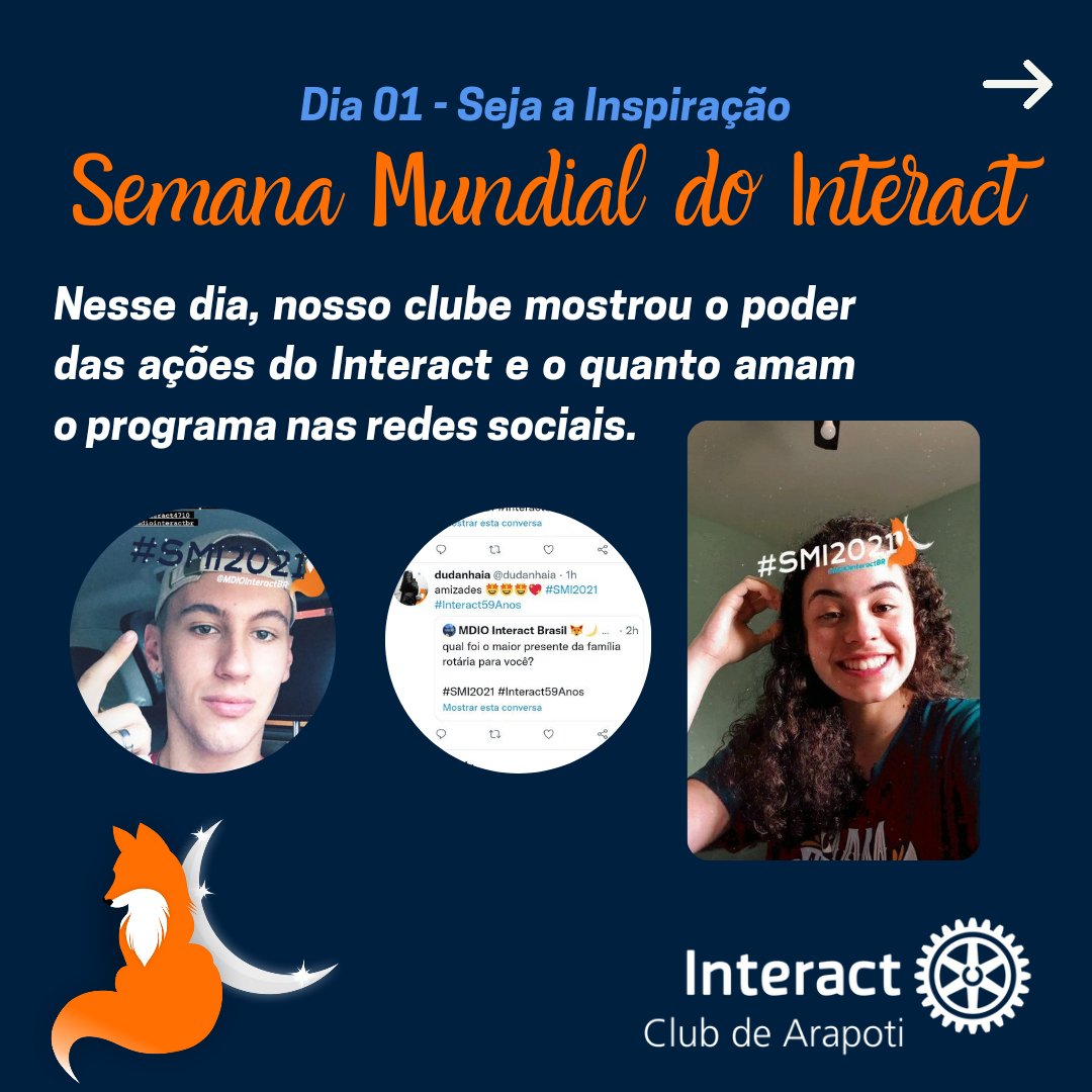 ic_arapoti's tweet photo. - SEMANA MUNDIAL DO INTERACT - 

Hoje, dia 01 de novembro, demos início à Semana Mundial do Interact, o como proposto, no dia de hoje tivemos a intervenção digital, onde nossos associados demonstraram o amor pelo programa e interagiram nas redes sociais! +++ https://t.co/u3atHcJ6u4