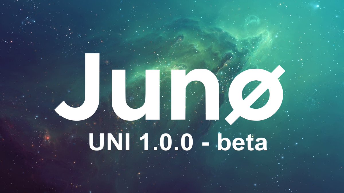 JunoNetwork's tweet photo. The $JUNO UNI testnet has been successfully upgraded to support CosmWasm 1.0
Dapp developers you can now start testing your contracts on UNI.
Please provide feedback to core contributors in the Juno Discord so we can proactively spot/tackle issues before the big #Moneta upgrade. https://t.co/aPZruzrMzL