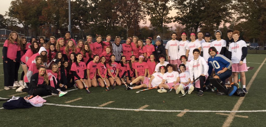 NHAthleticsAD's tweet photo. North Haven’s Field Hockey vs Ice Hockey Pink Game to support Breast Cancer/Awareness is about to start. Come on down to the turf! https://t.co/ay8bGe4bWr