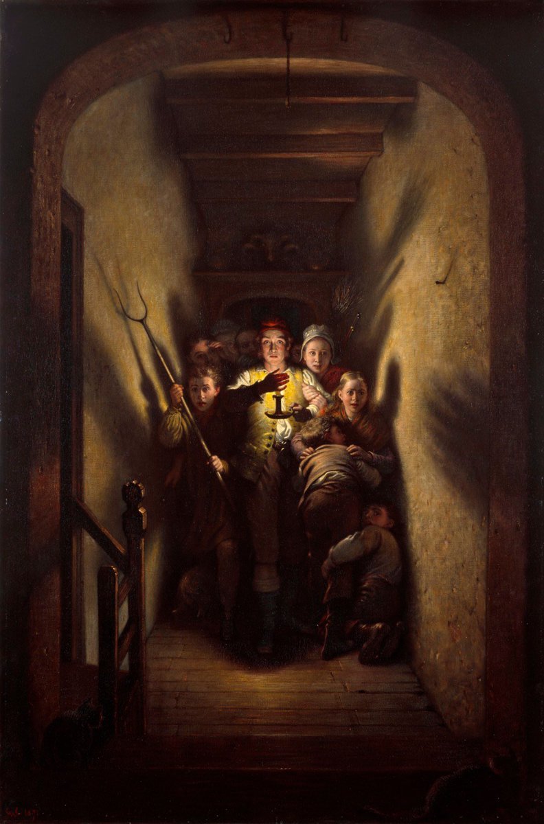 nissnickmich's tweet photo. “La alarma nocturna: el avance” (1871). Cuadro del pintor británico Charles West Cope. #pintura #arte #belleza #curiosidades #datocurioso #FelizLunes #1Noviembre https://t.co/ak9WlREjJY