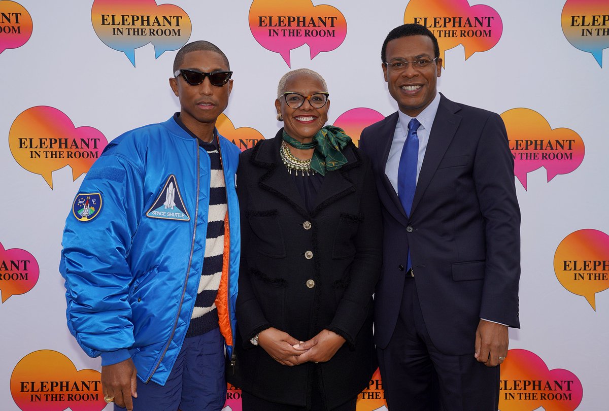 Pharrell's tweet photo. Thank you to all of those who travelled to Norfolk to begin the conversation with the business leaders of the 757. Thanks to @Norfolkstate for hosting us, @TWPTHEMOVEMENT for inspiring us and @CropFoundation for feeding us 🙏🏾 https://t.co/xF7en7lmAz