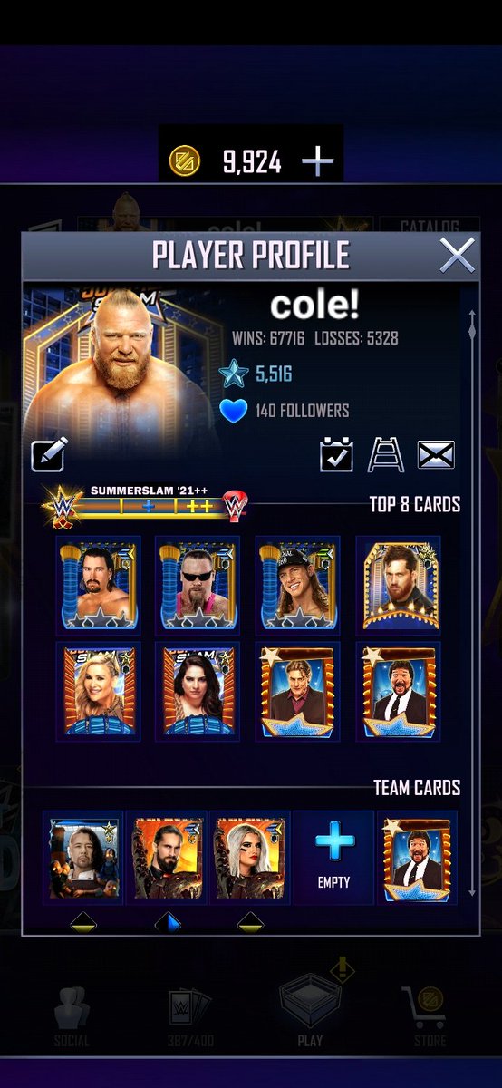 Cole65373276's tweet photo. All of  my ranked/events pros since coming back in wm37 tier  bring on s8! #wwesupercard https://t.co/LdN3rVdtsk