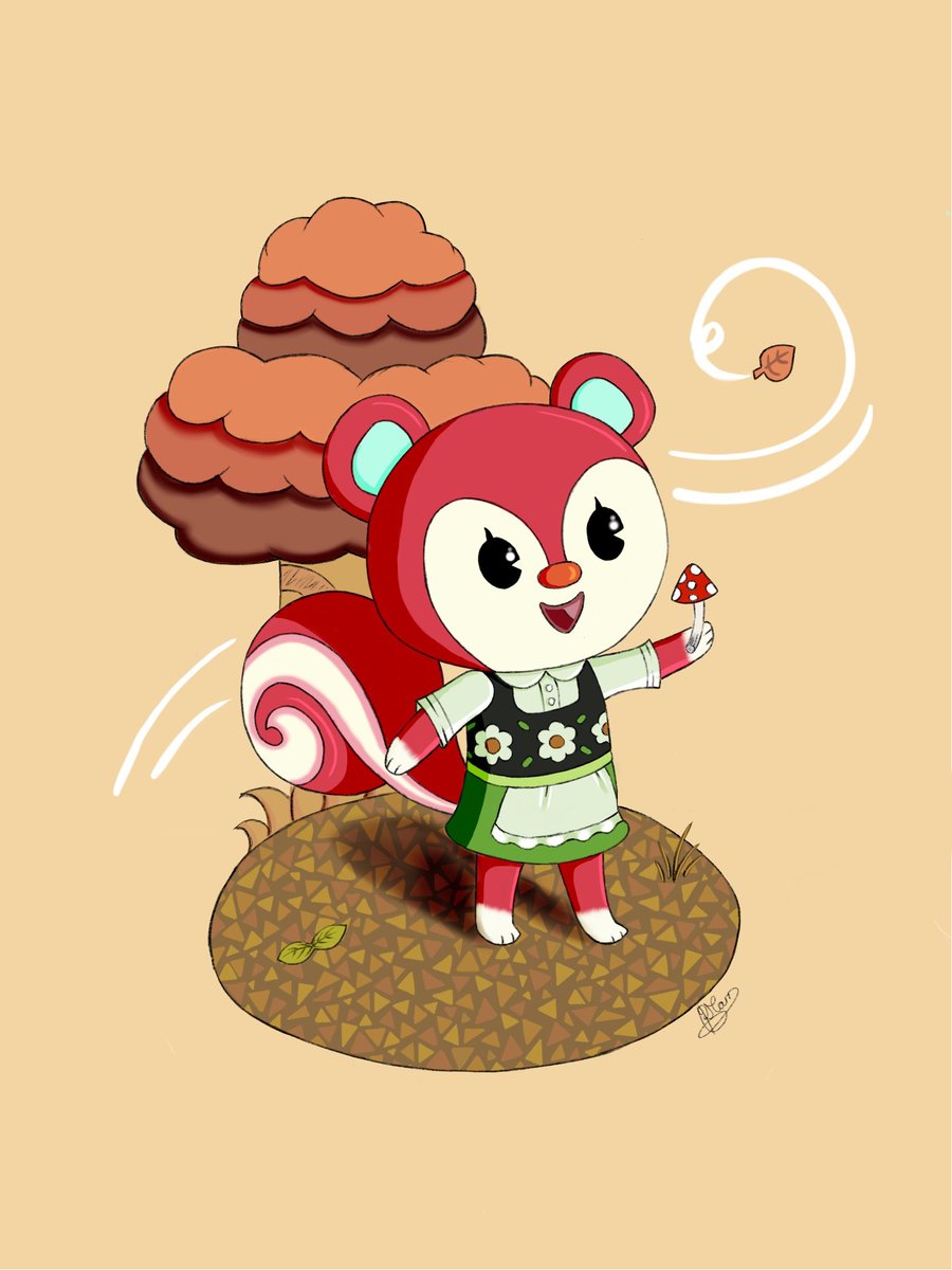Hobbymum's tweet photo. I can share my friends Poppy commission now she is complete! I absolutely loved drawing her, she is adorable. #ACNH #AnimalCrossing #AnimalCrossingNewHorizons #nintendo #NintendoSwitch https://t.co/okfqaoZpZG