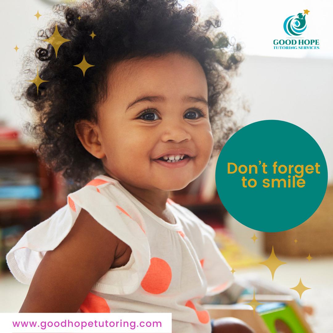 GoodHopeTutors's tweet photo. A smile is a good way to start a new month.
#joy #healing #happynewmonth #Education #GHTS #Tutoring https://t.co/s5aXJPvIi2