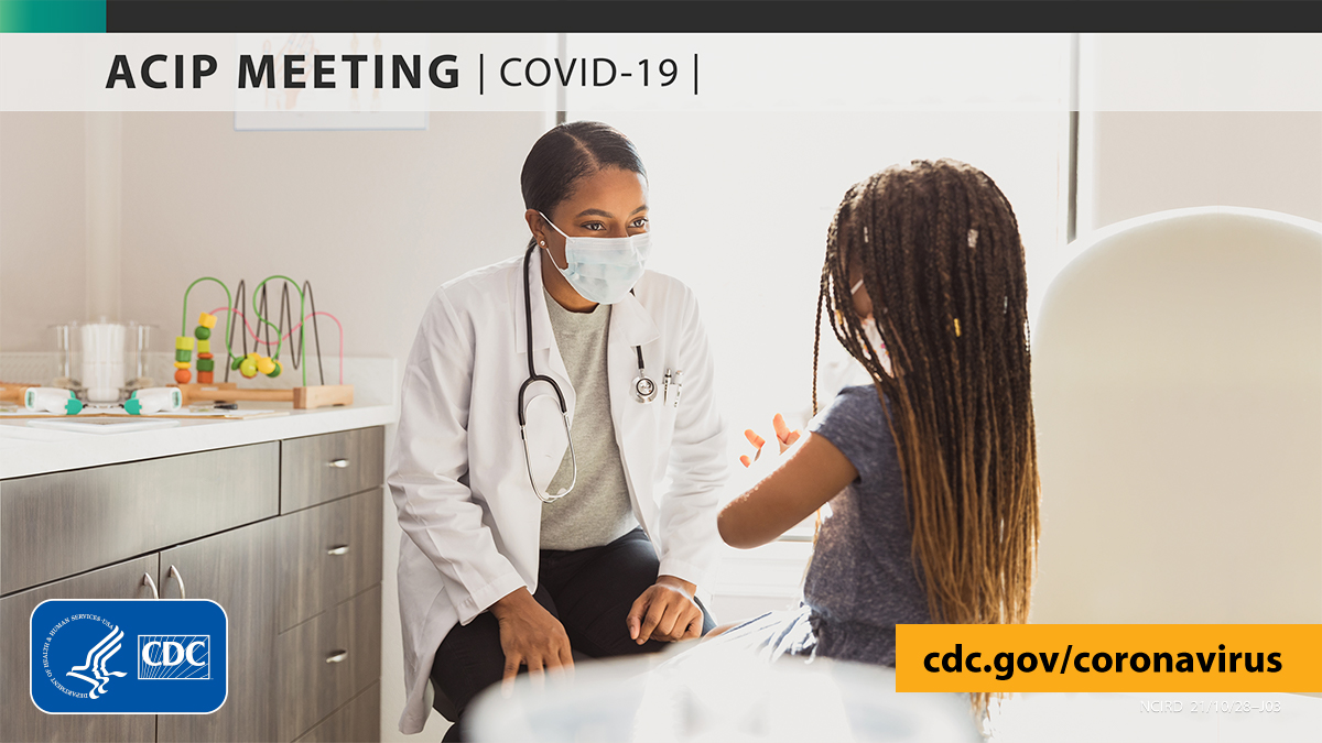 CDCgov's tweet photo. FDA has authorized the use of Pfizer-BioNTech’s #COVID19 vaccine for children ages 5–11.

CDC’s Advisory Committee on Immunization Practices (ACIP) will meet November 2 to discuss and vote on whether to recommend this vaccine for 5 to 11-year-olds.

More: https://t.co/xDfwZcQcWy. https://t.co/T1WDE3HWl2
